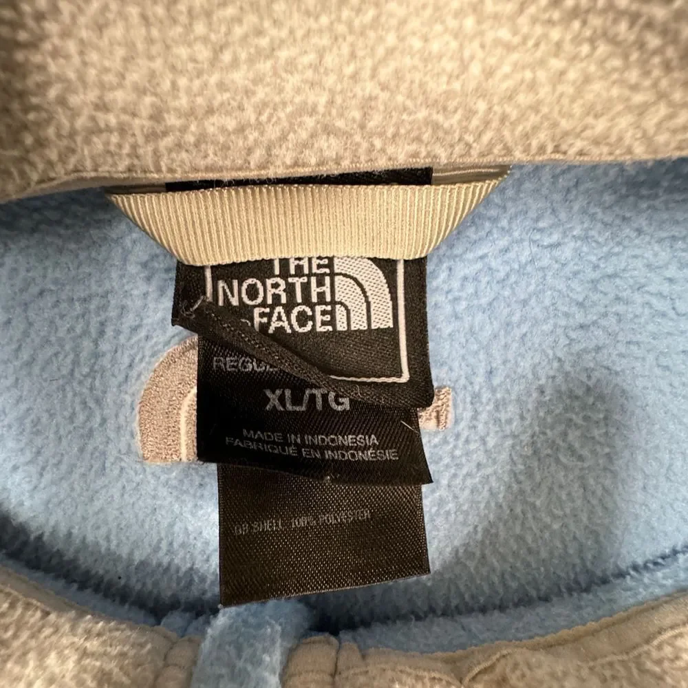 The North Face Full Zip‎ Fleece Girls Size XL Blue and Grey